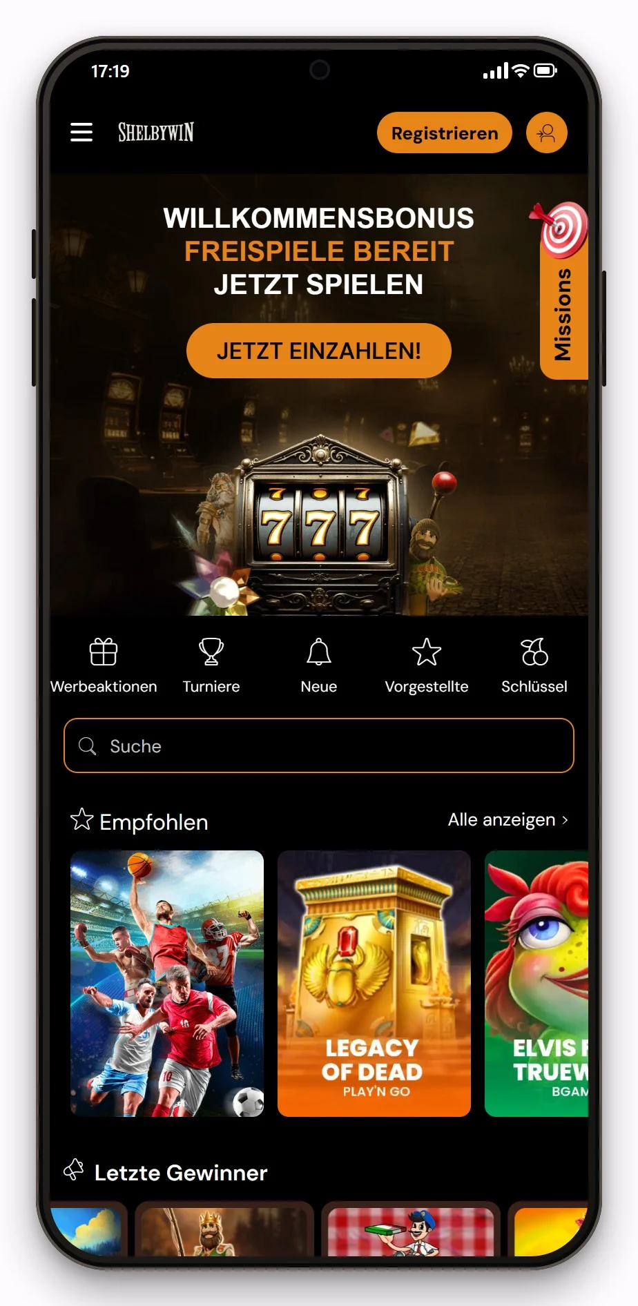 online casino mit cashlib: ShelbyWin mobil, Startseite