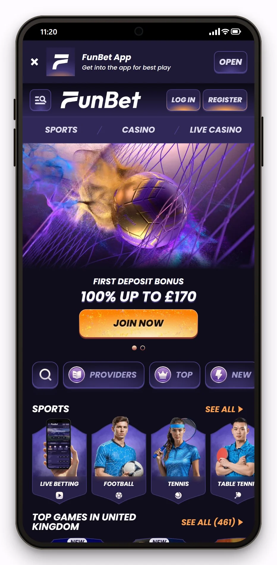 best cashlib casinos: Funbet on mobile, the lobby